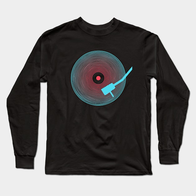 vinyl record Long Sleeve T-Shirt by Lamink